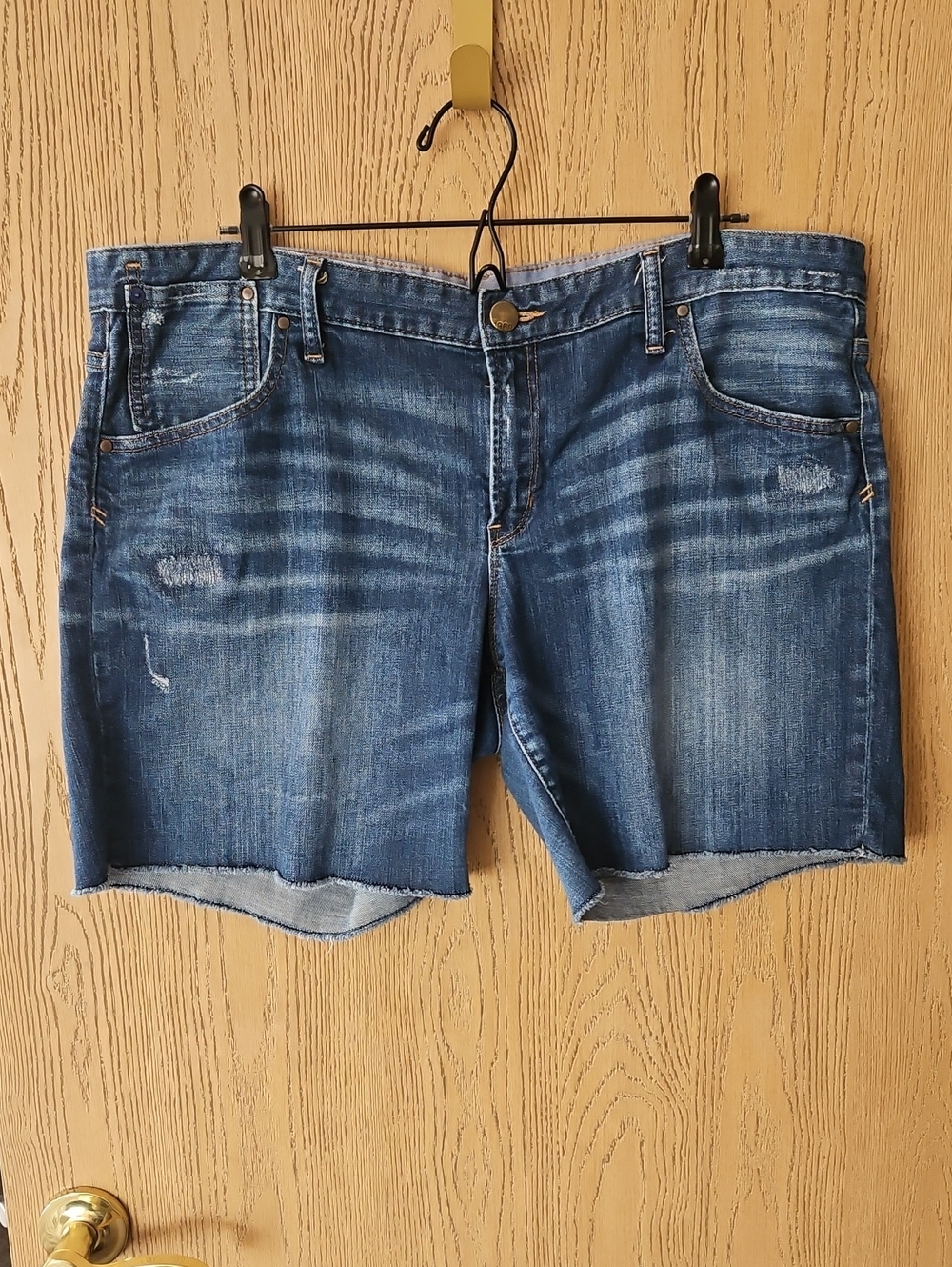 GAP Distressed Dark Blue Denim Jean Shorts